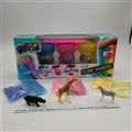 OBL750684 - Slime DIY shake mud blades and three tools forest animal color box (3 bottles)