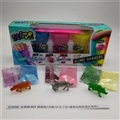 OBL750688 - Slime DIY shake flash powder 3 tools mud forest animal color box (3 bottles)