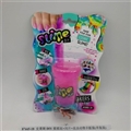 OBL750692 - Slime DIY shake mud flash piece of card board install insects animals (bottled)