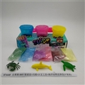 OBL750703 - 史莱姆DIY摇摇泥+闪粉+3支工具+海洋动物盒脚盒(3瓶装)