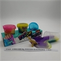 OBL750711 - Slime water bottles of 85 g and colorful sand skin mud dinosaurs animals box foot box (3 bottles)
