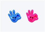OBL754702 - 2 only ZhuangShi colour smiling face OK hand to whistle