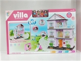 OBL755642 - 七彩灯光DIY别墅配公仔家具