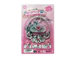 OBL761157 - 皇冠饰品套装（粉红色钻）