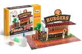 OBL762431 - DIY scene building gypsum coloured drawing or pattern - burger