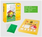 OBL762441 - Gypsum - coloured drawing or pattern of DIY builds the hut