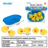 OBL764511 - 环保哨子鸭子六只装配椭圆形浴盆