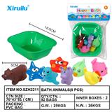 OBL764514 - 环保哨子动物八只装配方形浴盆