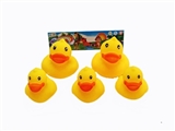 OBL764680 - Flat nose duck five pack (2 only 9 cm, 3 only 6 cm)