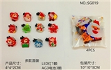 OBL765604 - 圣诞款.LED小发夹（4只1袋）