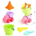 OBL765715 - Soft plastic flower POTS beach barrels covered 5 times