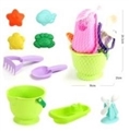 OBL765718 - Soft plastic flower POTS beach bucket of 9 times
