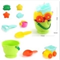 OBL765719 - Soft plastic flower POTS beach bucket of 10 times