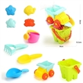 OBL765726 - Soft rubber castle beach bucket of 10 times