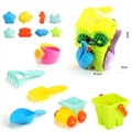 OBL765728 - Soft rubber castle beach bucket of 14 times