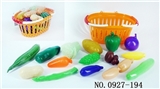OBL768113 - 15 PCS big basket with vegetables