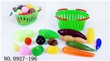 OBL768115 - 15 PCS big basket with fruits and vegetables