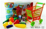 OBL768287 - Shopping cart with fruits and vegetables, 5 small box 13 PCS