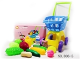 OBL768298 - Shopping cart with fruits and vegetables five small box 16 PCS