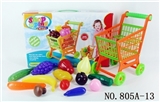 OBL768322 - Shopping cart with 13 PCS of fruits and vegetables