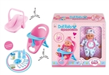 OBL768807 - 12 inch dolls IC parts with sleep cradle accessories play house dining tables and chairs
