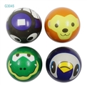 OBL770691 - 7.6 CM PU ball 4 pack animals expression