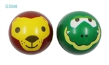 OBL770692 - 7.6 CM PU ball two pack animals expression