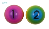 OBL770717 - 6.3 CM dazzle colour digital PU ball 2 pack