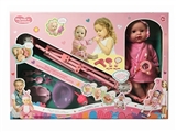 OBL771928 - Russian 16 inch doll doll drink pee with iron cart with Russian IC