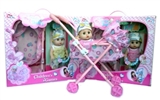 OBL772697 - 13 "singing doll with hardcore stroller (three color, orange)