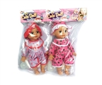 OBL772749 - 14 inch laughter music drink pee doll (2 color, orange)