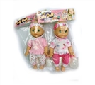 OBL772753 - 14 inch laughter music drink pee doll (2 color, orange)