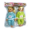 OBL772755 - 16 inch laughter music drink pee doll (2 color, orange)