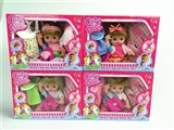 OBL772784 - 13 "music doll with clothes, combs, mirrors and backpacks (4 color, orange)