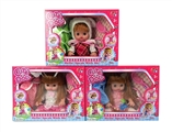 OBL773125 - 13 "music doll with clothes, combs, mirrors (3 color, orange)