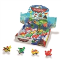OBL773906 - Cartoon plane 16 mixed (soft rubber lining plastic aircraft wheel base and pull-back motor) 16 PCS/b