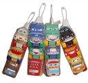 OBL773972 - Cars six conventional (soft rubber lining design plastic wheel sliding function) 3 PCS/mesh bag