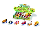 OBL773975 - Cartoon engineering rescue vehicle six conventional (soft rubber lining design plastic wheel sliding