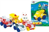 OBL773976 - Cartoon engineering rescue vehicle six conventional (soft rubber lining design plastic wheel sliding