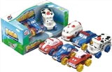 OBL773983 - Cartoon city car six conventional 1 map (54 * 39) (soft rubber lining design plastic wheel sliding f