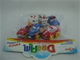 OBL773984 - Cartoon city car six conventional (soft rubber lining design plastic wheel sliding function) 6 PCS/b