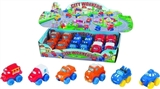 OBL773990 - Cartoon rescue vehicles six conventional (soft rubber lining design plastic wheel sliding function) 