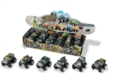OBL773997 - 军事系列车6款混装（搪塑软胶+塑料车轮滑行功能）              12pcs/盒