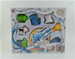 OBL774053 - Six cartoon water animals 1 fish (lining plastic soft glue: take a shower wash water toys, put into 