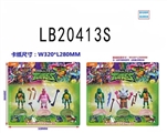OBL775014 - 3.5 "teenage mutant ninja turtles 3 figures weapons only three base bulk (2)