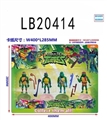 OBL775015 - 3.5 "teenage mutant ninja turtles 4 doll weapons only four base card pack (1)