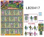 OBL775021 - 3.5 "teenage mutant ninja turtles doll 6 single weapon card plastic bags, 20 (1) a large plate