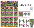 OBL775022 - 3.5 "teenage mutant ninja turtles doll 6 single weapon card tin packaged, 16 (1) a large plate