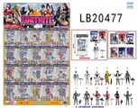 OBL775054 - 4.5 -inch fort night season 9 12 single figures one weapon 2 flash card plastic bags, 20 (1) a large
