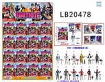 OBL775055 - 4.5 -inch fort night season 9 12 single figures one weapon 2 flash card tin, bagged 16 only one big 